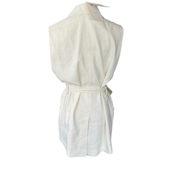 DISSH Sloan White‎ Sleeveless Linen Blend Vest US 4 AU 8 NWT - Picture 4 of 10